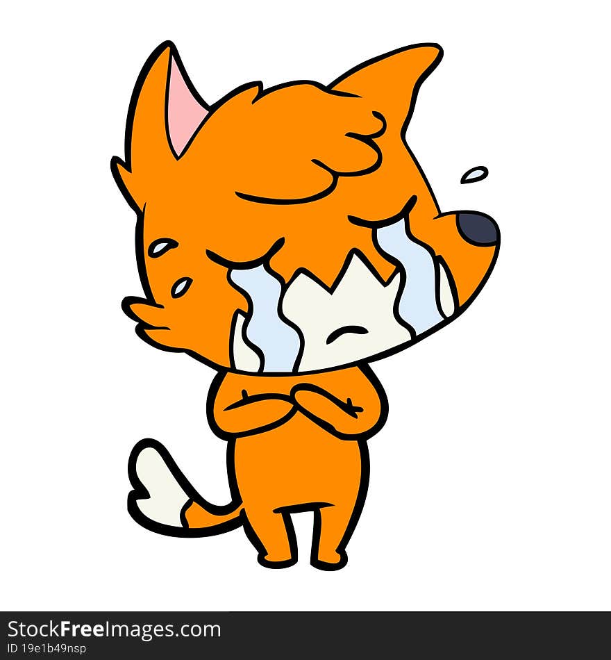 crying fox cartoon. crying fox cartoon