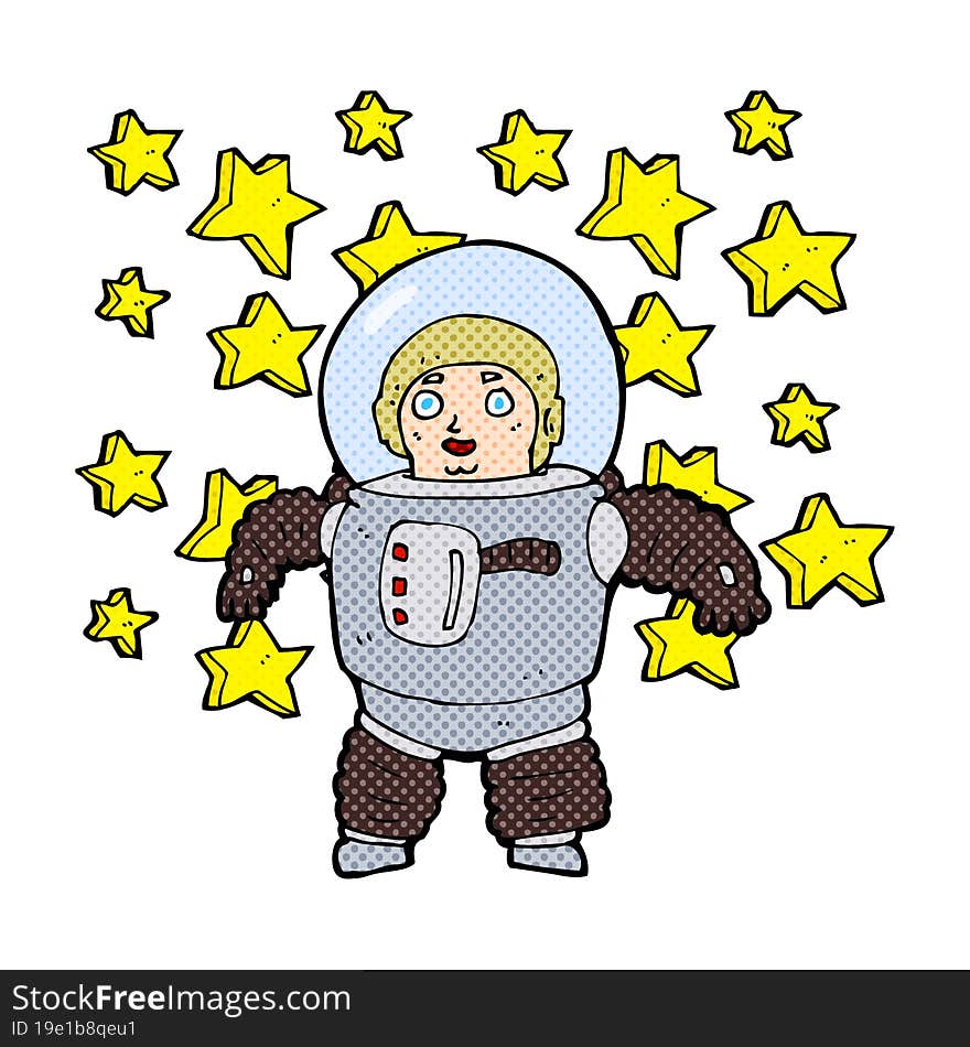 cartoon astronaut