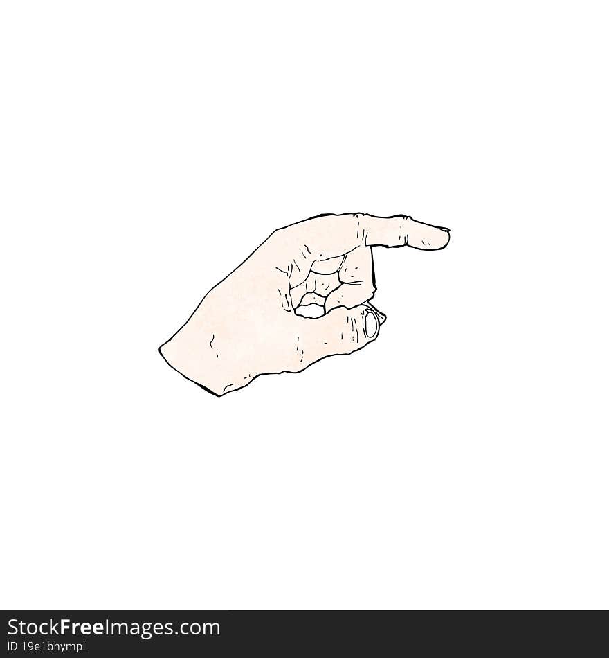 pointing hand symbol