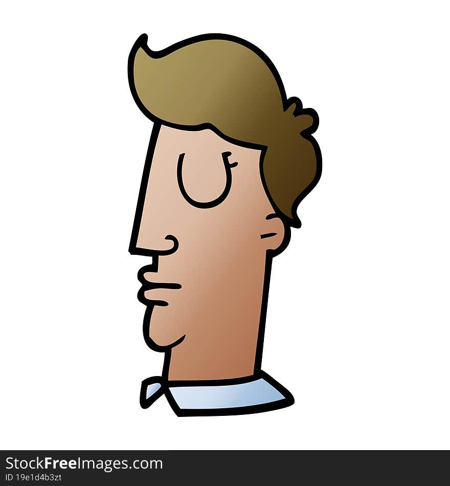 cartoon doodle human head