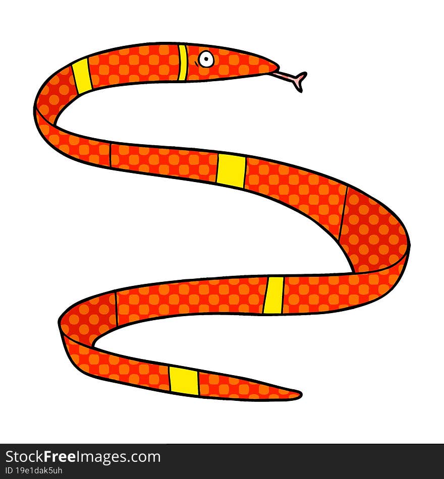 cartoon sea snake. cartoon sea snake