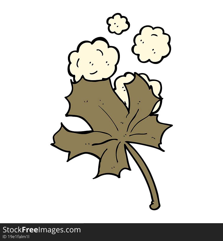 cartoon old leaf