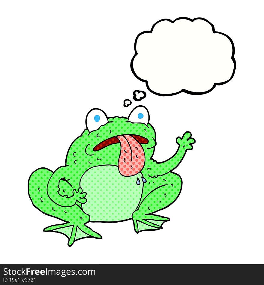 Thought Bubble Cartoon Frog