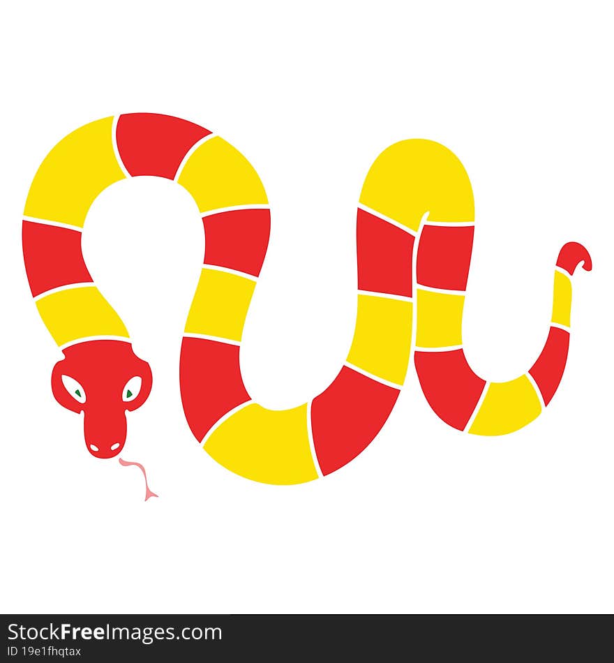 Quirky Hand Drawn Cartoon Snake