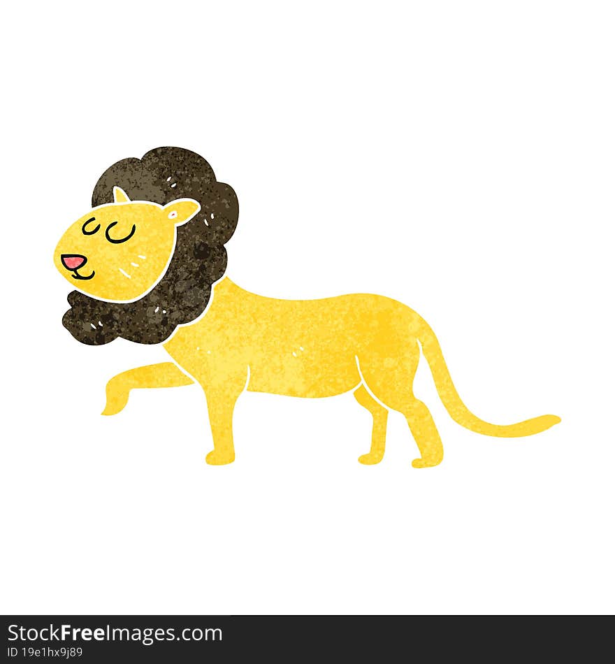 Retro Cartoon Lion