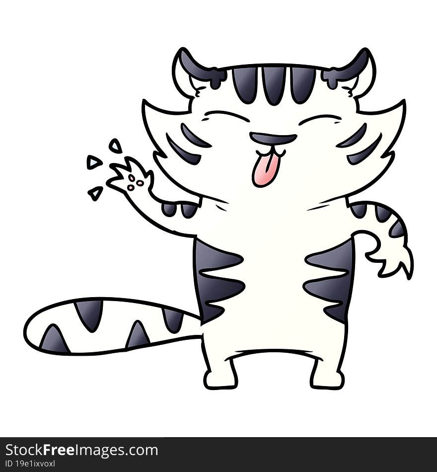 cartoon white tiger. cartoon white tiger