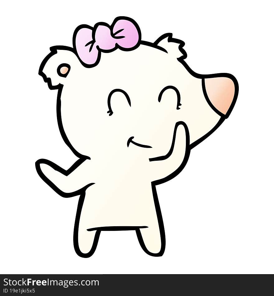 female polar bear cartoon. female polar bear cartoon