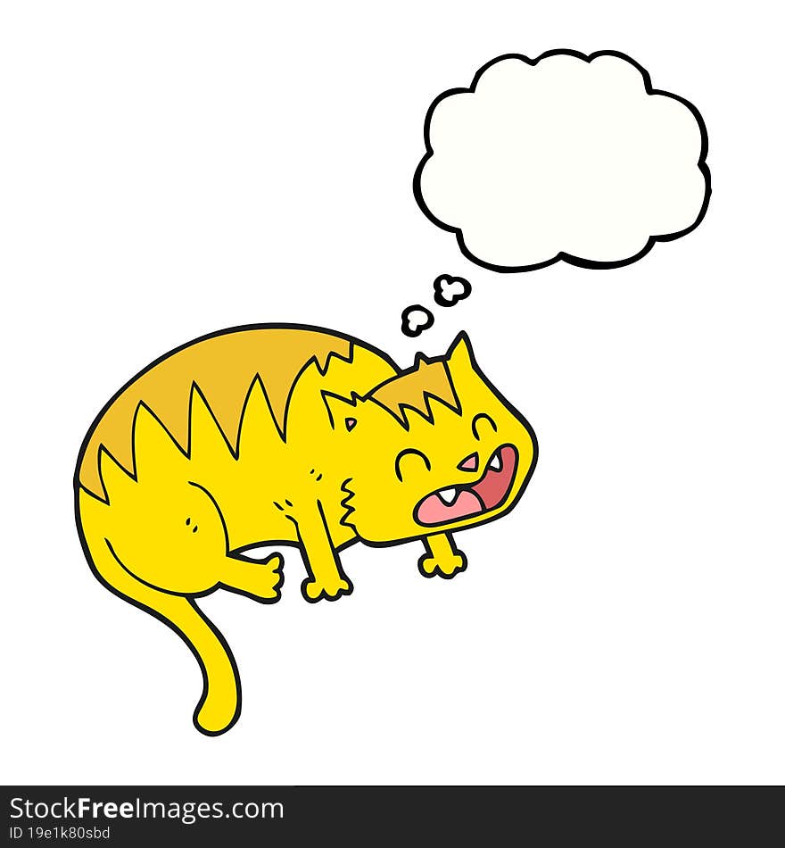 thought bubble cartoon cat