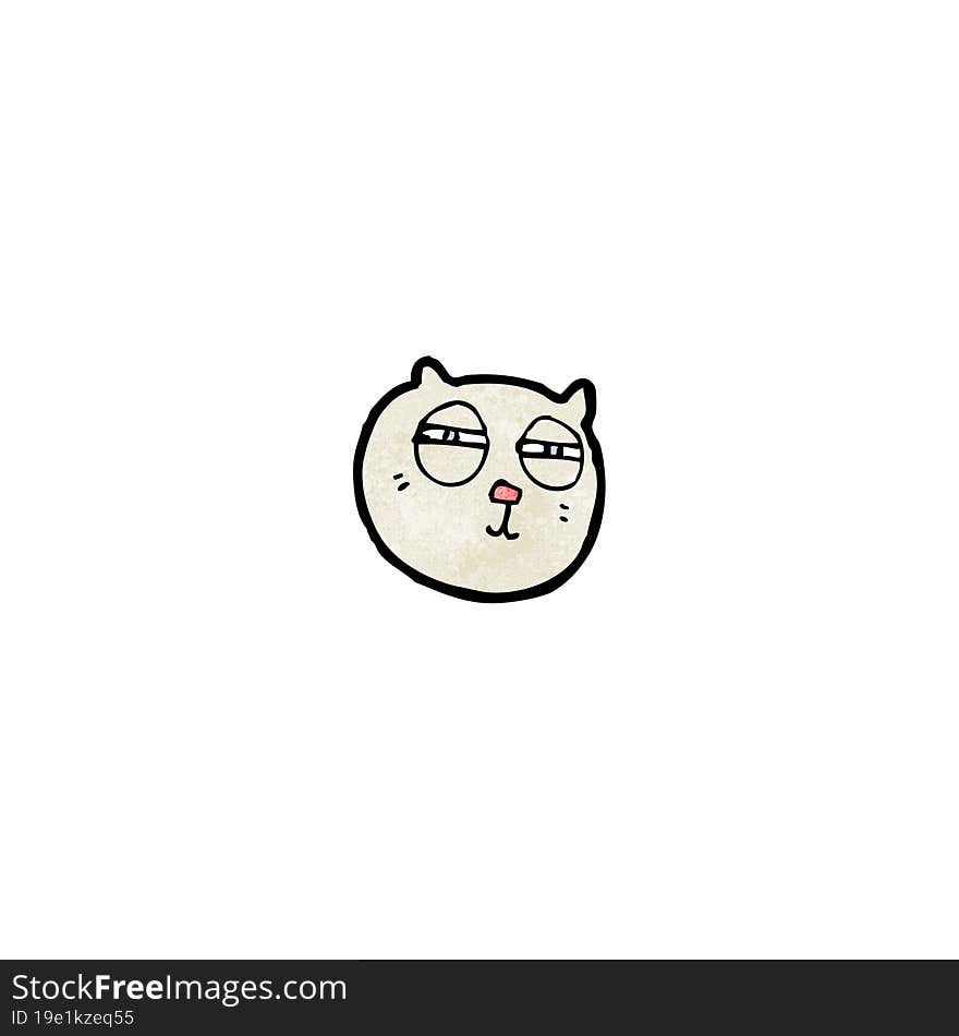 Cartoon Cat With Narrowed