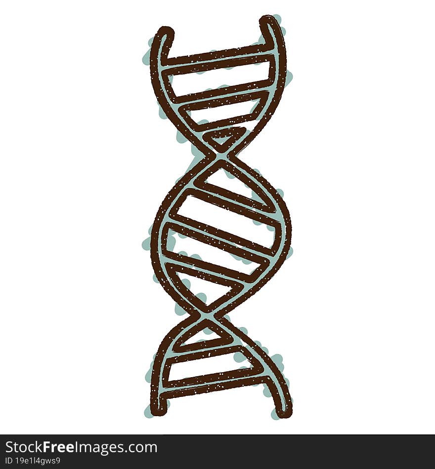 DNA Strand Chalk Drawing