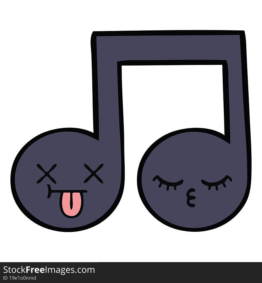 cute cartoon musical note