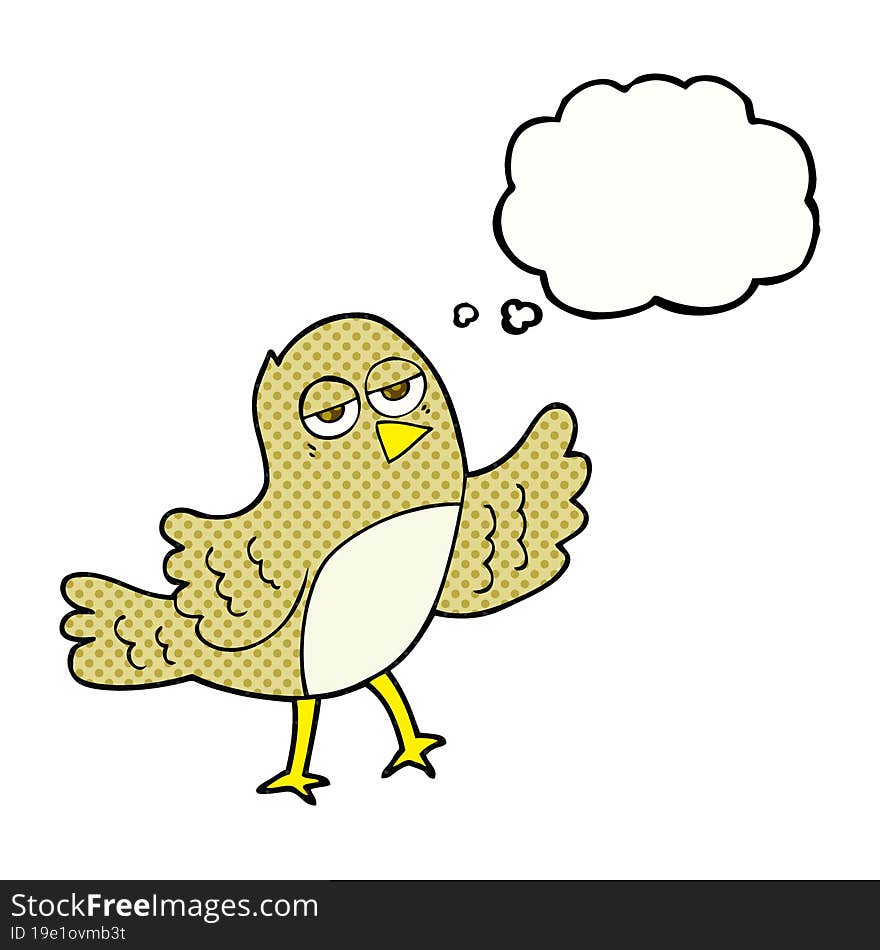 Thought Bubble Cartoon Bird