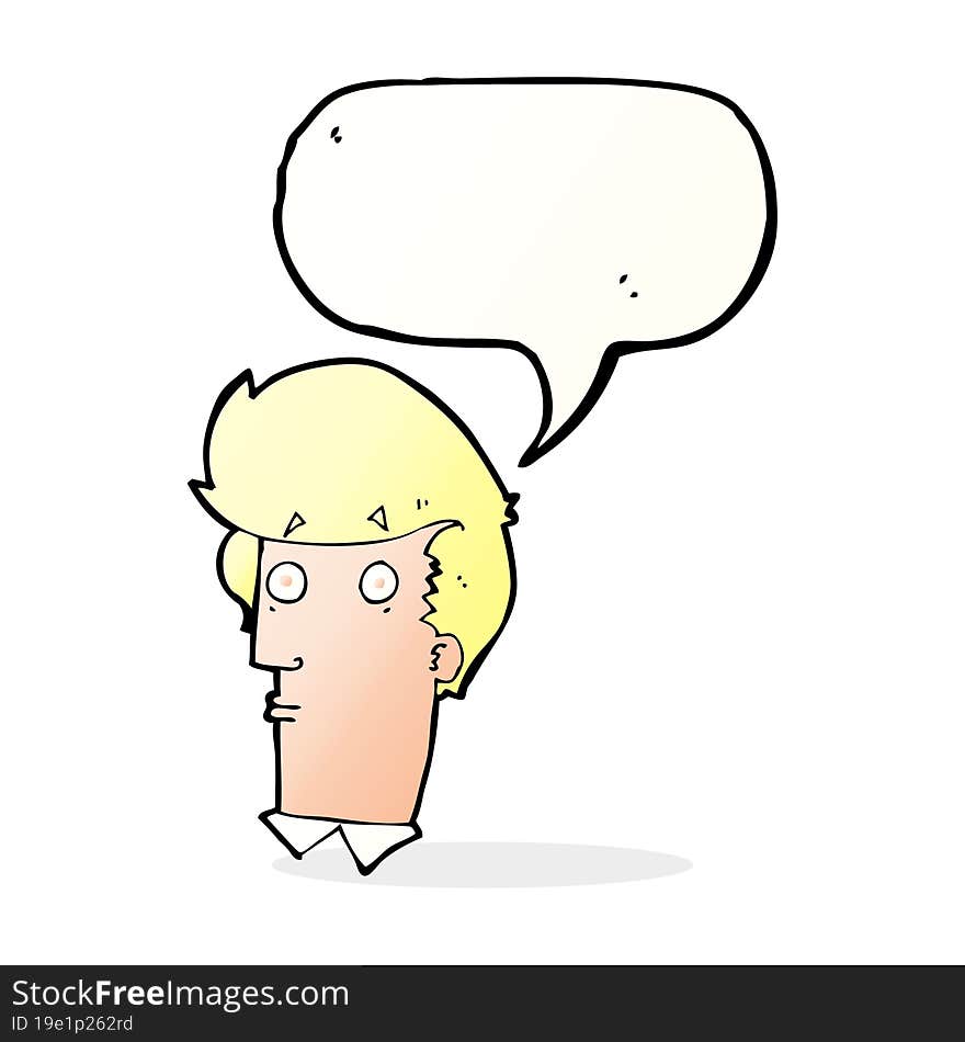 Cartoon Surprised Expression With Speech Bubble