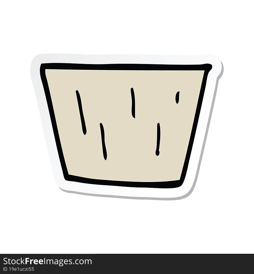 sticker of a cartoon muffin pot