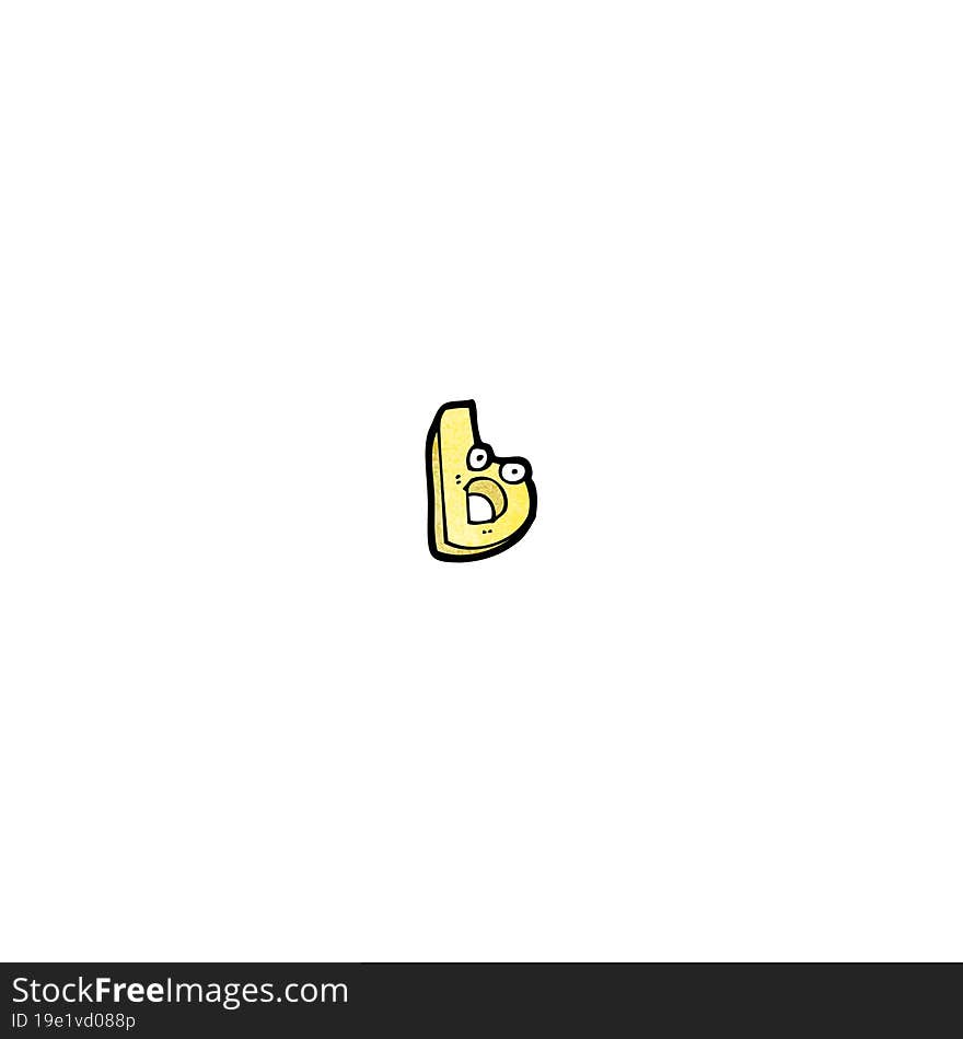 cartoon letter b with eyes