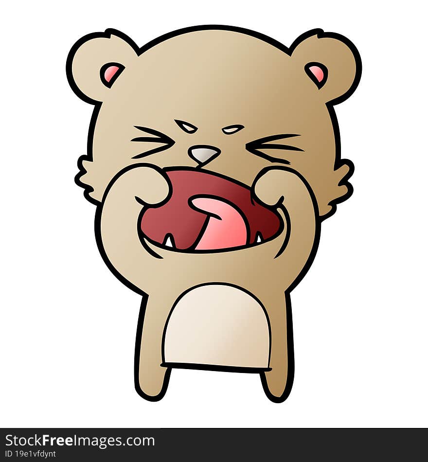 angry cartoon bear. angry cartoon bear