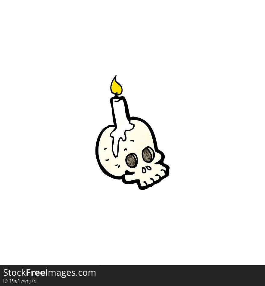 Cartoon Skull Candle