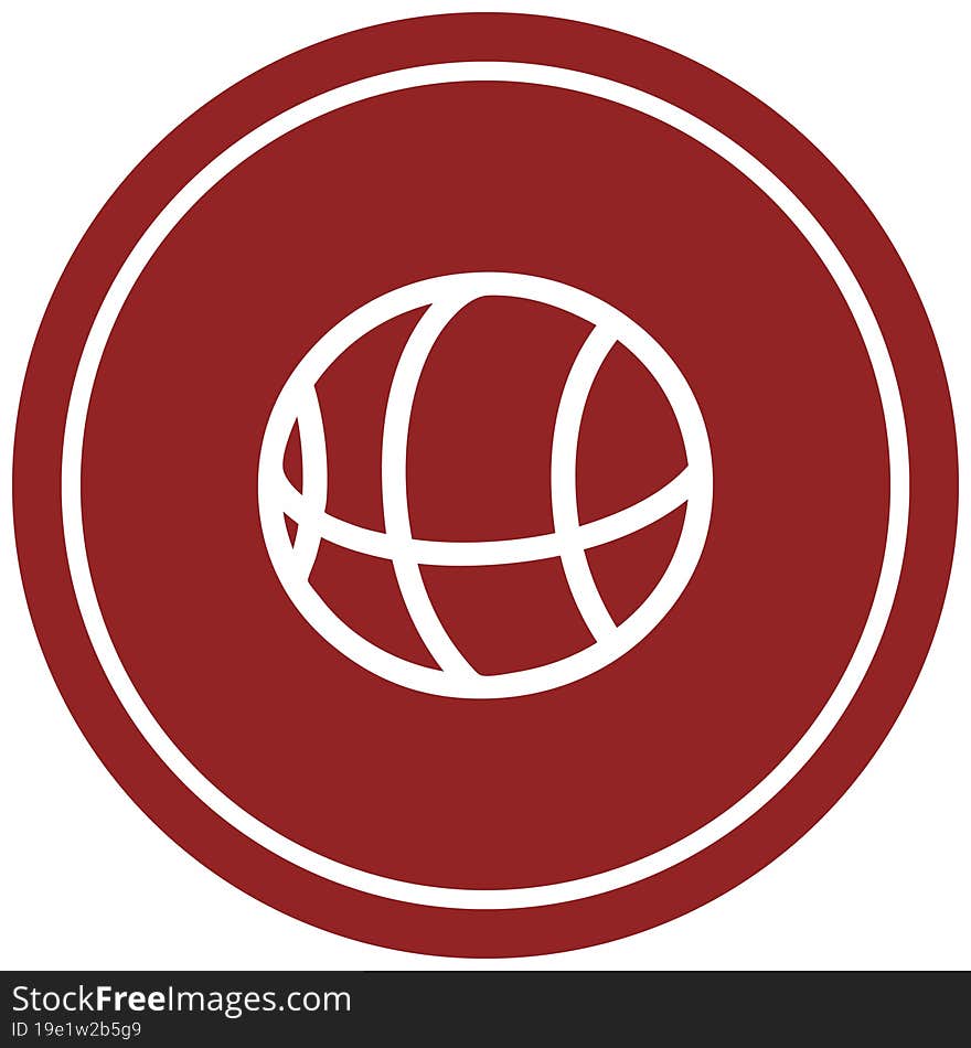 basketball sports circular icon