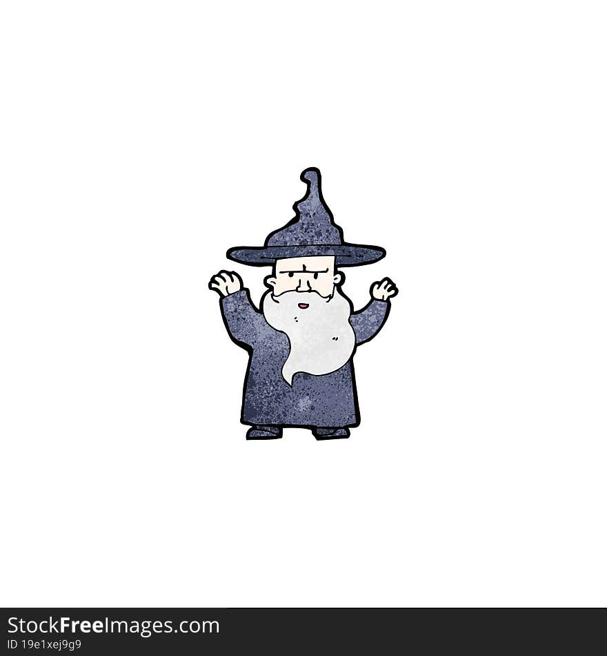 cartoon wizard casting spell