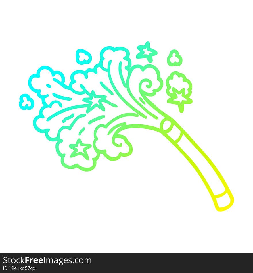 cold gradient line drawing cartoon magic trick