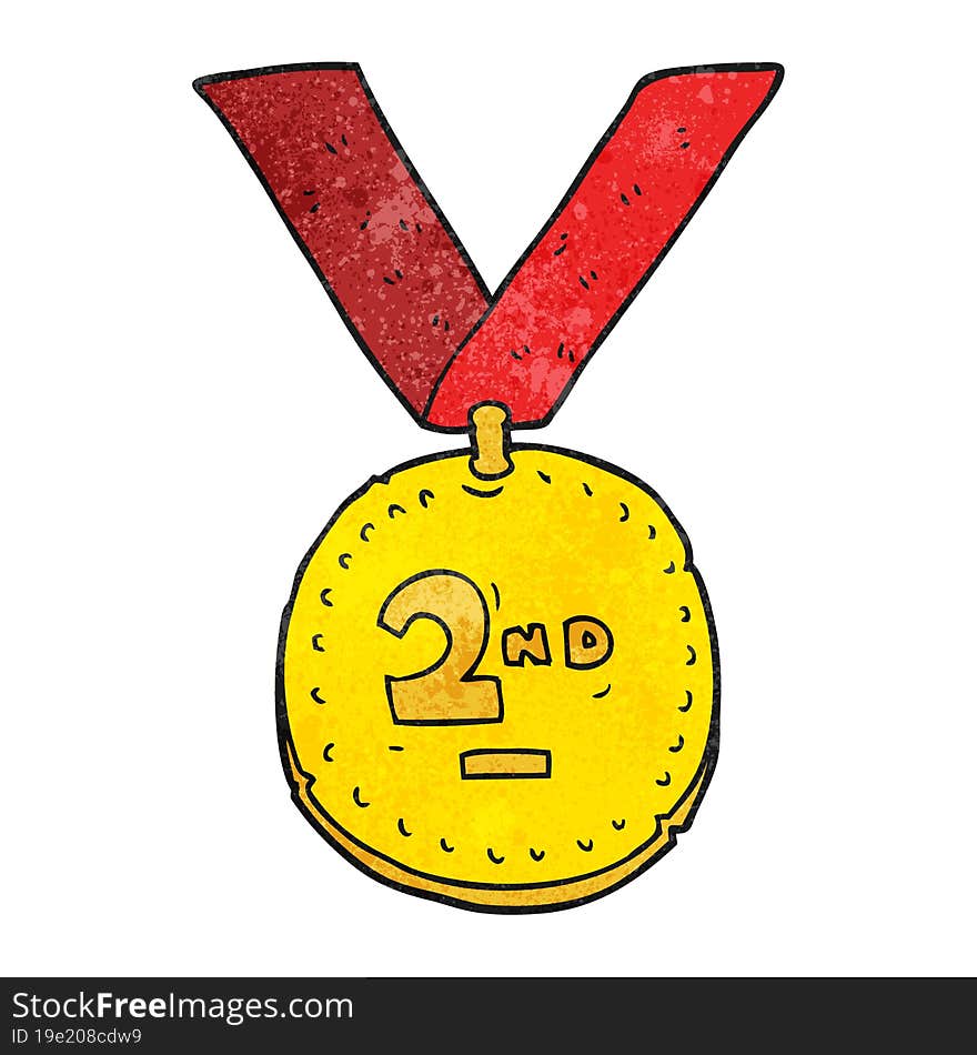 textured cartoon sports medal