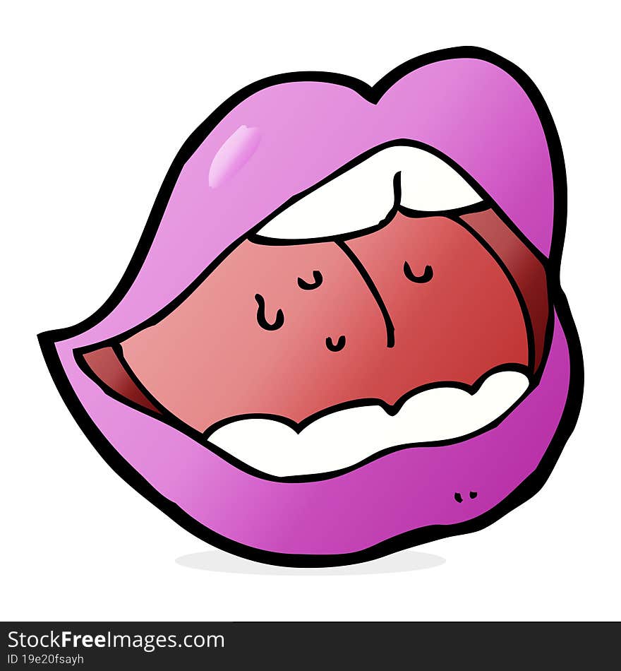 cartoon pink mouth