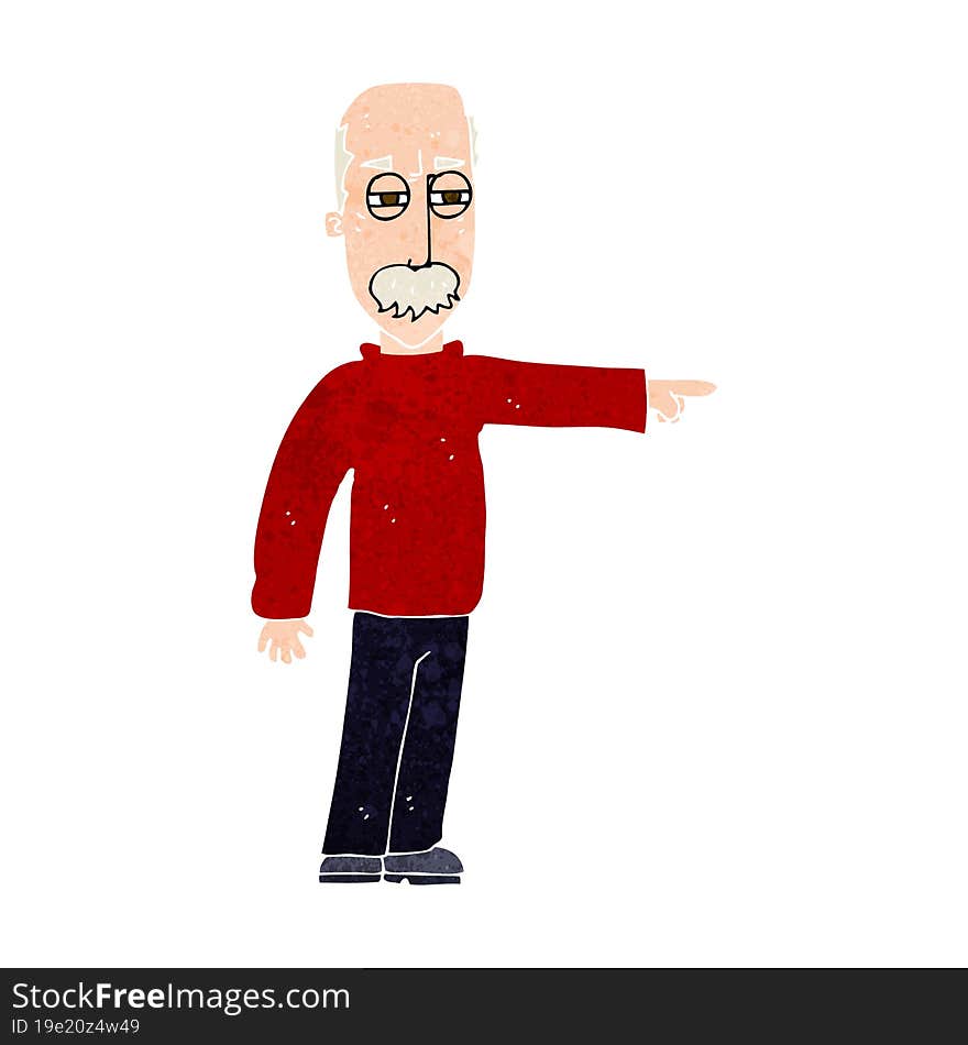 cartoon old man gesturing Get Out