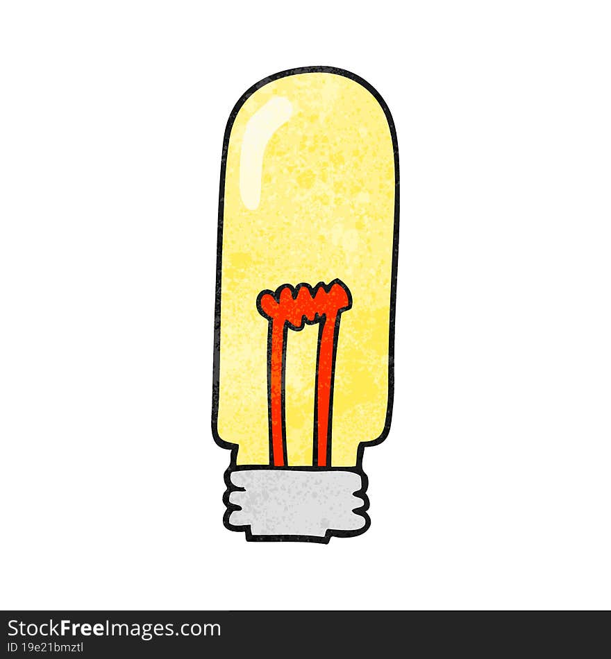 textured cartoon light bulb