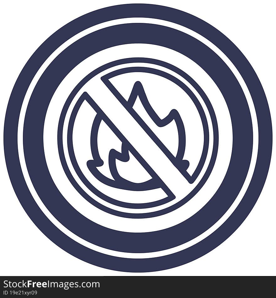 No Flames Circular Icon