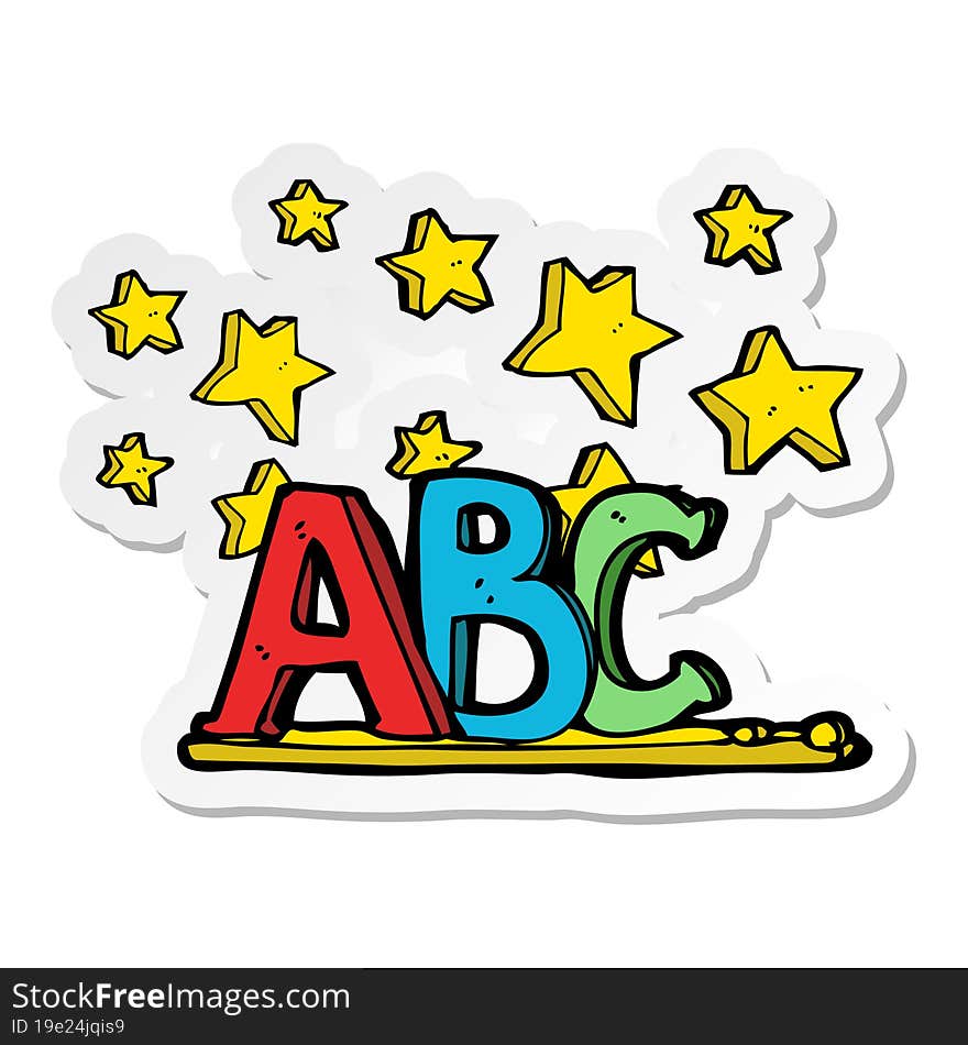 Sticker Of A ABC Cartoon