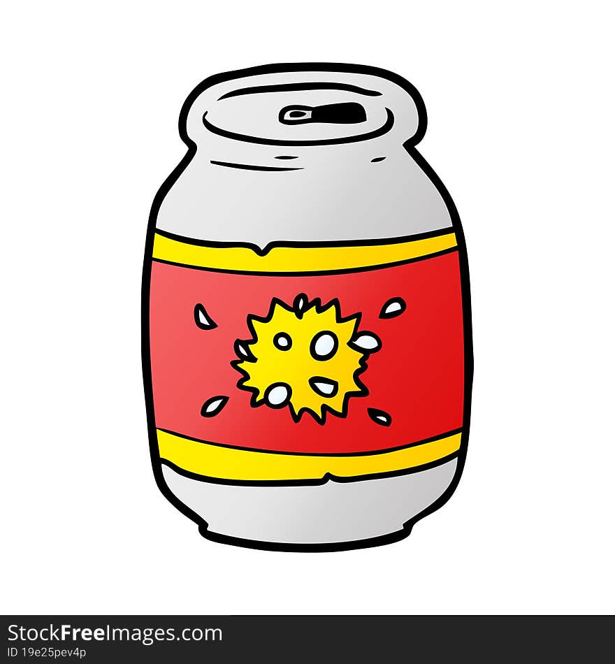 cartoon can of soda. cartoon can of soda