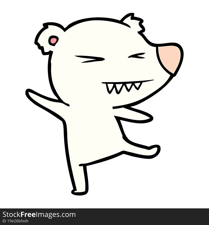 dancing polar bear cartoon. dancing polar bear cartoon