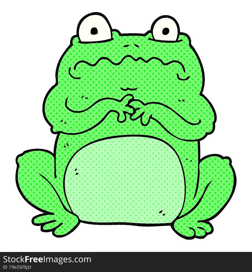 cartoon funny frog