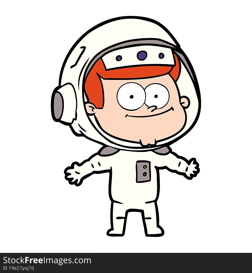 happy astronaut cartoon. happy astronaut cartoon