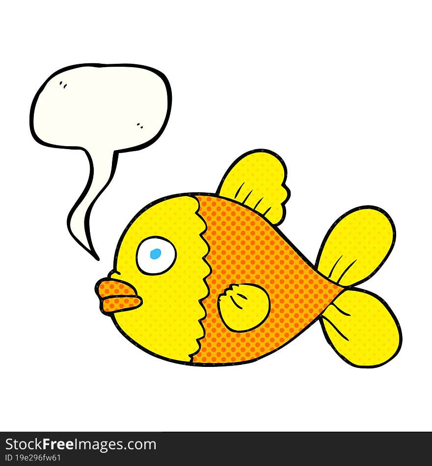 Comic Book Speech Bubble Cartoon Fish