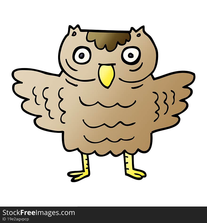 cartoon doodle funny owl