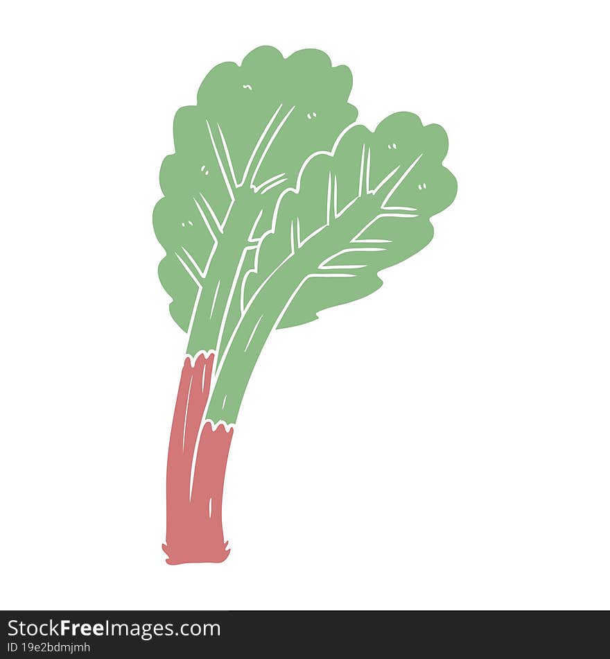 flat color style cartoon rhubarb