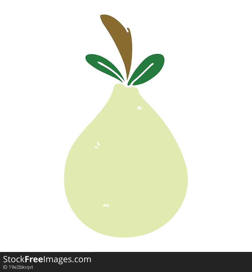 quirky hand drawn cartoon pear