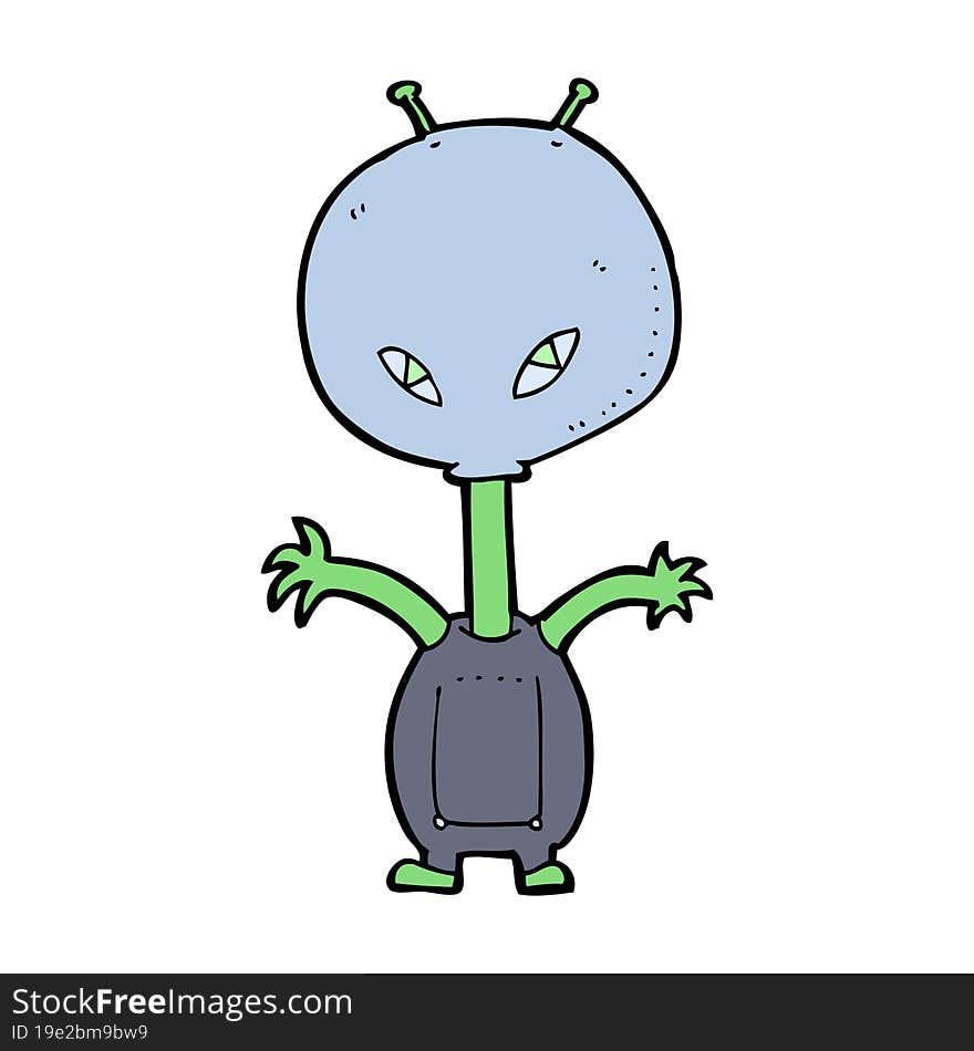 cartoon space alien