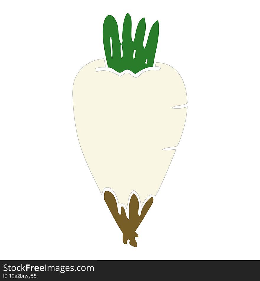 Cartoon Doodle Root Vegetable