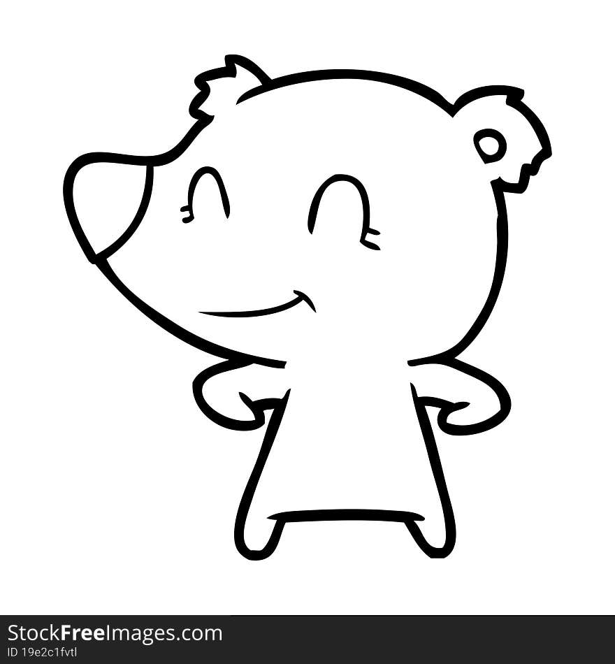 friendly bear cartoon. friendly bear cartoon