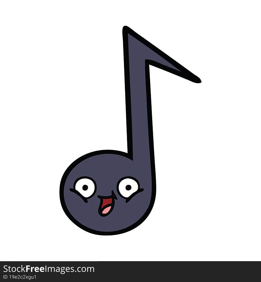 Cute Cartoon Musical Note