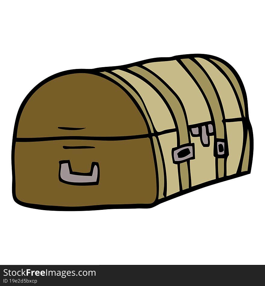 cartoon doodle travel chest