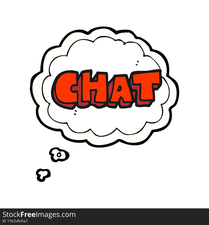 thought bubble cartoon chat symbol