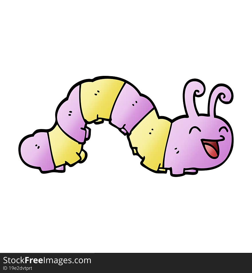 cute cartoon doodle caterpillar