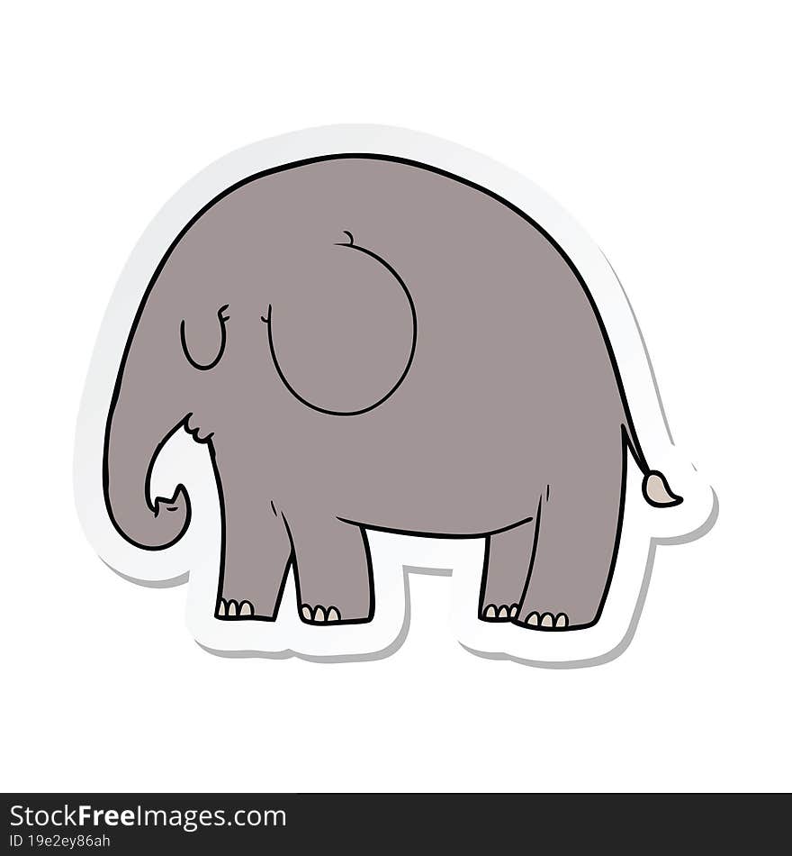 sticker of a cartoon elephant