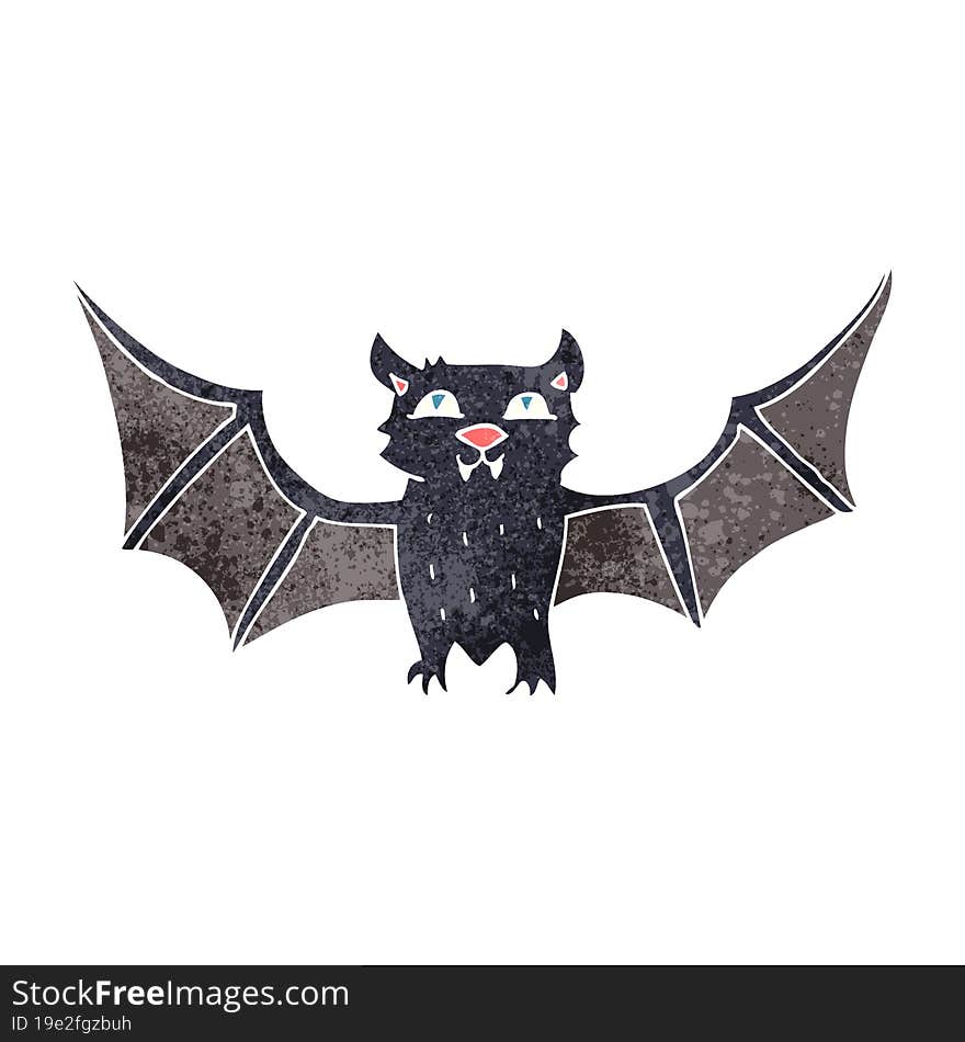 Retro Cartoon Halloween Bat