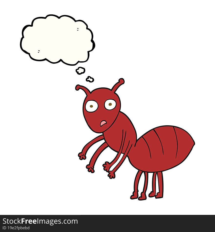 thought bubble cartoon ant