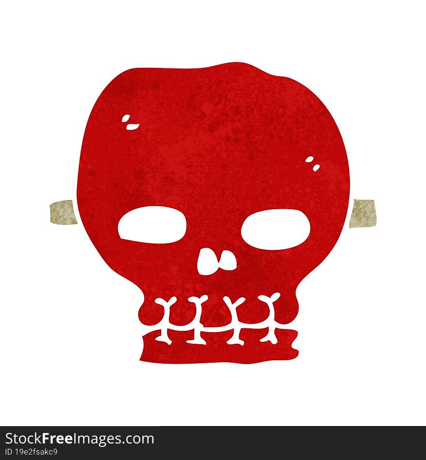 cartoon spooky skull mask