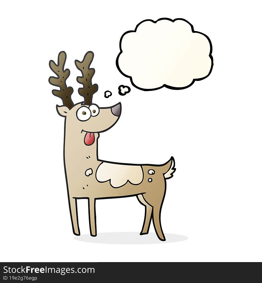 thought bubble cartoon reindeer